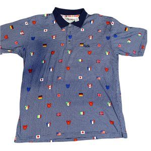 Walt Disney Epcot Collection all flags Polo Shirt